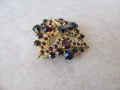 Красива Брошка Бохемия, гранати, позлата, снимка 2