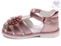 №21-№25, Розови сандали за бебе момиче WEESTEP с цвете и перличка, снимка 2