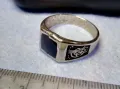 ЕМАЙЛИРАН ТУРСКИ РЕТРО СТИЛ ПРЪСТЕН от БЛАГОРОДНА НЕРЪЖДАЕМА СТОМАНА със СУЛТАНСКА ТУГРА 34834, снимка 7