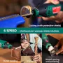 HYCHIKA 170W въртящ се инструмент,променлива скорост с гъвкав вал,173 бр. Аксесоари и 8000-35000 RPM, снимка 7