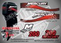 Mercury 1999-2006 200hp Four Stroke Меркюри извънбордов двигател стикери надписи лодка outmerfsr-200, снимка 1 - Аксесоари и консумативи - 43346932