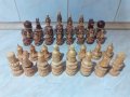 Стари руски - съветски фигури за шах дърворезба с кутия, снимка 1 - Антикварни и старинни предмети - 43553481