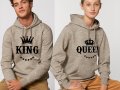 Промо цена Супер качествени Суичъри за семейства и влюбени двойки King Queen 6 модела