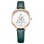 Дамски часовник 032, зелена каишка, елхичка, снимка 1 - Дамски - 27768334