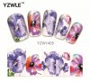 YZW 1405 лилави пъстри цветя татос ваденки водни стикери за нокти пъстри цветя, снимка 1 - Продукти за маникюр - 26485562