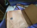 Чанта естествена кожа нова женска 240х200х70мм светло кафява, снимка 5