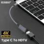 Type-C към HDMI 4K 60Hz адаптер конверторен кабел за лаптоп, таблет, телевизор, MacBook, снимка 8