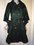 Френски нов бутиков шлифер тренч L Clara Couture зелен черно райе, снимка 8
