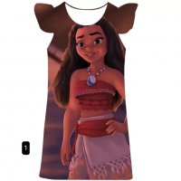 Детска 3D рокля Moana за момичета, 8цвята - 023 , снимка 1 - Детски рокли и поли - 37612333