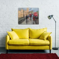 Дъждовен Лондон маслена картина , снимка 5 - Картини - 42133831