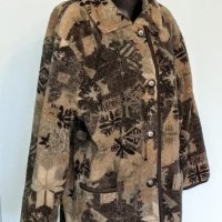 Сладурско палто в сиво / голям размер , снимка 1 - Палта, манта - 26786420