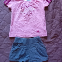 къси панталони и тениска Adidas 92, снимка 1 - Комплекти за бебе - 44858382