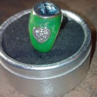 Масивен сребърен пръстен с аквамарин, снимка 7 - Пръстени - 43597275