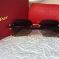 Cartier 2022 прозрачни дамски слънчеви очила Осмоъгълник с камъни, снимка 6 - Слънчеви и диоптрични очила - 38820742
