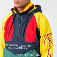 Karl Kani Retro block Windbreaker - страхотен мъжки анурак КАТО НОВ, снимка 1 - Спортни дрехи, екипи - 40075155