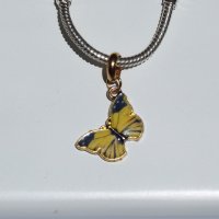 Талисман висулка пеперуда за гривни тип Пандора, снимка 4 - Гривни - 28412221