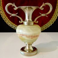 Амфора,ваза,свещник,оникс. , снимка 1 - Вази - 37369708