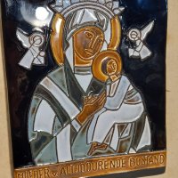 Керамична икона Света Богородица с Младенеца, снимка 6 - Икони - 43596804