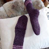 Ръчно плетени чорапи размер 38, снимка 4 - Мъжки чорапи - 39774231