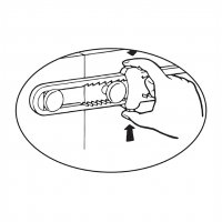 1371 Обезопасителен заключващ механизъм за вратичка на шкаф с плъзгач, снимка 6 - Други - 27956515
