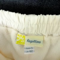 Бебешко ватирано долнище с ластик марка Fagottino. За деца 0-3 месеца, снимка 2 - Панталони и долнища за бебе - 43244062