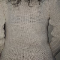 Бял дълъг пуловер поло, снимка 3 - Блузи с дълъг ръкав и пуловери - 40026905