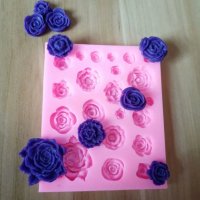 21 вида роза рози розичка силиконов молд форма фондан шоколад гипс смола торта декор, снимка 3 - Форми - 33323262