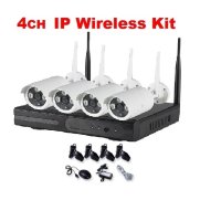 4канален WiFi NVR DVR + 4 IP 960p Wireless, безжични камери, готов безжичен пакет, снимка 2 - Комплекти за видеонаблюдение - 26988093