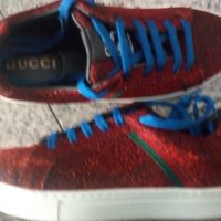 Gucci Гучи металик маратонки № 36 и № 37 made in Italy, снимка 4 - Маратонки - 26492410