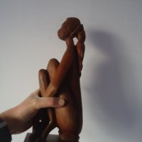 Стара дървена фигура дърворезба абстрактна еротика , снимка 8 - Статуетки - 39218933