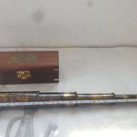 Далекоглед бронзов с античен дизайн в дървена кутия, снимка 5 - Подаръци за мъже - 43052007