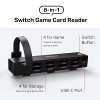 8in1 Game Card Reader for Nintendo Switch/Switch OLED, снимка 1 - Игри за Nintendo - 43296556
