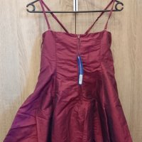 Къса официална рокля балон - бордо (НОВА), снимка 2 - Рокли - 32479725