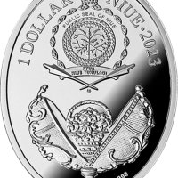 Сребърна монета 1 oz Фаберже 1$ Ниуе 2023 г, снимка 3 - Нумизматика и бонистика - 43479934