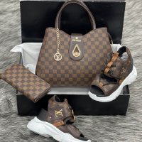 Дамска чанта портфейл и сандали Louis Vuitton код 113, снимка 1 - Сандали - 33606572