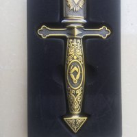 Колекционерски масонски кинжал, змийско острие, KIRS, снимка 2 - Колекции - 40703128