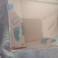 бебешка картонена кутия с прозрачен капак картонени кутии ръчна изработка сувенир фигурка кутийка, снимка 3 - Други - 37612319