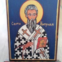 Икона на свети Киприян, снимка 5 - Икони - 43534086