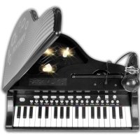 Играчка пиано със седалка и микрофон, снимка 4 - Музикални играчки - 43380984