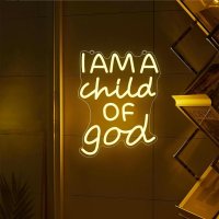 CoolGift Mart Неонова табела  'I Am a Child of God' / „Аз съм дете на Бог“/, снимка 3 - Други - 44071463