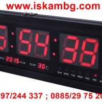 стенен електронен часовник с термометър, снимка 1 - Други стоки за дома - 28529994