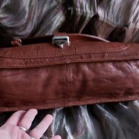 Винтидж чанта от естествена кожа / genuine leather handbag, снимка 14 - Чанти - 43360340