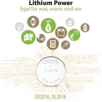 GP Бутонна батерия CR2016 Lithium 90 mAh 3 V (5 бр.) CR 2016, снимка 10 - Друга електроника - 43440818