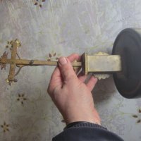Старинен настолен бронзов кръст с разпятие , снимка 9 - Колекции - 28350039