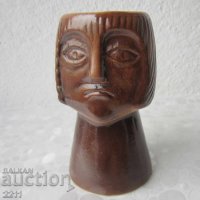  Керамична глава - свещник фигура фигурка статуетка, снимка 1 - Декорация за дома - 28874167