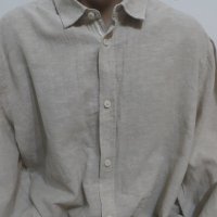 Мъжка риза с дълъг ръкав от лен Livergy, снимка 2 - Ризи - 38869603