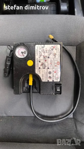 Компресор за помпане на гуми с букса за автомобилна запалка ., снимка 1