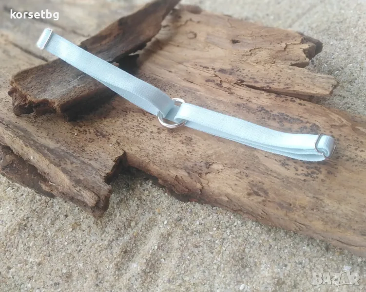 Син жартиер за сватба харнес за крак от сатен 7105, снимка 1