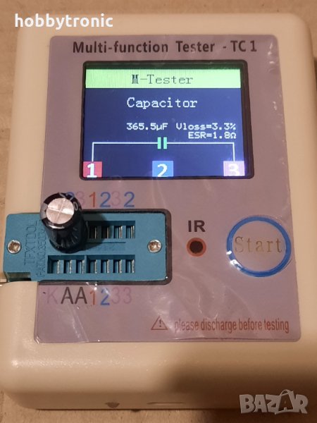 Тестер на електронни елементи Transistor tester LCR-TC1, LCR-T7, снимка 1