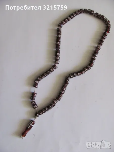 Стара броеница -стъклени мъниста, снимка 1